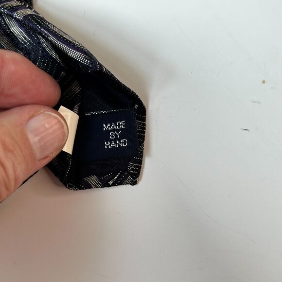 Polo Ralph Lauren NWT Purple Gray Basket Weave Print 100% Silk Long Tie - Picture 4 of 9